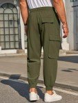 Men's Joggers Pants Casual Baggy Cotton Drawstring Tapered Sweatpants Cargo Hippie Loose Fit Trousers with Multi-Pocket XX-Large