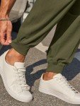Men's Joggers Pants Casual Baggy Cotton Drawstring Tapered Sweatpants Cargo Hippie Loose Fit Trousers with Multi-Pocket XX-Large