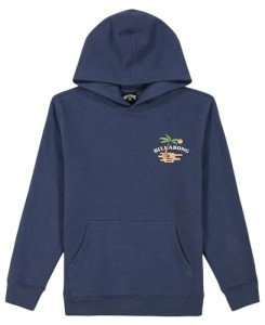 Billabong Boys' Pullover Fleece Hoodie Sweatshirt, Slate Blue Shore