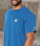 Carhartt Men's Force Relaxed Fit Midweight Short-Sleeve Pocket T-Shirt, Light Huron Heather, Medium