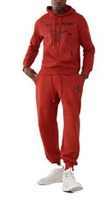 True Religion Men's Metallic Horseshoe Jogger, True Red, Small
