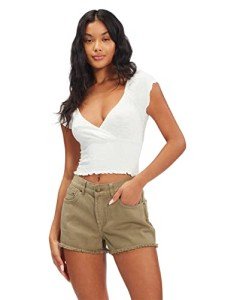 Billabong Women's Cruisin Along Denim Short, Sage, 26