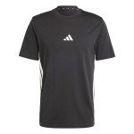 adidas Men's Essentials 3-Stripes Single Jersey T-Shirt, Black/White