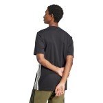 adidas Men's Essentials 3-Stripes Single Jersey T-Shirt, Black/White