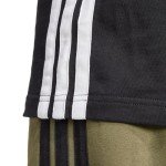 adidas Men's Essentials 3-Stripes Single Jersey T-Shirt, Black/White