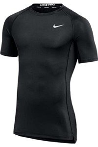 Nike Mens Pro Fitted Short Sleeve Training Tee (Large Black)