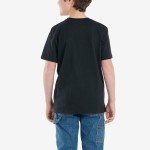 Carhartt boys Knit Short Sleeve Crewneck Logo T-shirt T Shirt, Caviar Black, 12 Years US