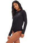 Billabong Women's Standard Classic Long Sleeve Rashguard, Black, Large