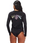 Billabong Women's Standard Classic Long Sleeve Rashguard, Black, Large