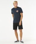 Rip Curl Men's Relaxed Fit Logo Crew T-Shirt, Dark Navy, 3XL