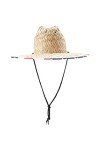 Quiksilver mens Outsider Lifeguard Beach Straw Sun Hat, Navy Red White, Large-X-Large US
