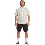 Billabong Men's Classic Sundays Woven Short Sleeve Shirt, Taupe