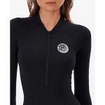 Rip Curl Women's Standard Classic Surf Long Sleeve UPF 50 Swimsuit Surfsuit, Black