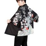 Seidarise Men's Haori Jacket Kimono Cardigan Yukata Noragi Happi Coat