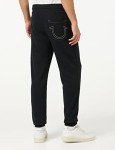 True Religion Mens Classic Logo Jogger Sweatpant, Black, XL