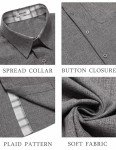 COOFANDY Men's Beach Shirt Short Sleeve Untucked Button Up Shirt Wedding Attire Dark Grey