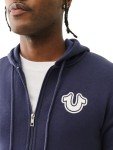 True Religion Men's Zip Up Hoodie, Ace Blue, Large