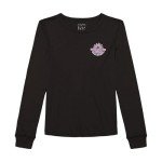 Billabong Girls' Long Sleeve Boyfriend Fit T-Shirt, Black Sands Sun