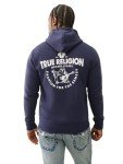 True Religion Men's Zip Up Hoodie, Ace Blue, Large