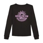Billabong Girls' Long Sleeve Boyfriend Fit T-Shirt, Black Sands Sun