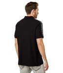 True Religion mens Damask Short Sleeve Polo Shirt, Jet Black, X-Large US