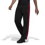 adidas 3-Stripes Tracksuit Bottoms - Black/Scarlet