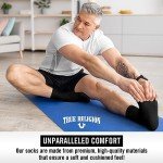 True Religion Mens Socks Crew Socks for Men Premium Athletic Men's Socks 8 Pairs Black, Shoe Size 8-12