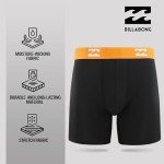 Billabong Mens Underwear 4 Pack Microfiber Performance Boxer Briefs for Men Multicolor