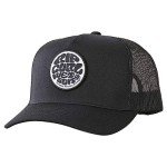 Rip Curl Trucker Hat, Mesh Back Cap Snapback for Men, Adjustable, Black ICON 241