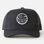 Rip Curl Trucker Hat, Mesh Back Cap Snapback for Men, Adjustable, Black ICON 241