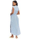 Billabong Women's Lovely Ways Button Front Midi Dress, Sweet Blue, Medium