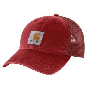 Carhartt Men's Canvas Mesh-Back Cap, Crabapple