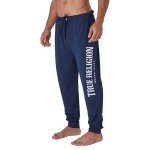 True Religion Mens Jogger Pajama Pants, Lightweight Lounge Casual Sleep Pants for Men