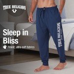 True Religion Mens Jogger Pajama Pants, Lightweight Lounge Casual Sleep Pants for Men