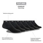 adidas Men's Cushioned Low Cut Socks - 6 Pairs