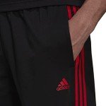 adidas 3-Stripes Tracksuit Bottoms - Black/Scarlet