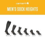 Carhartt Men's Midweight Synthetic-Wool Blend Colorblock Crew Sock 2 Pack, Grey Assorted, X-Large