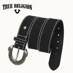 True Religion Belts for Women Womens Belts for Jeans Black Belt Engraved Horseshoe Buckle