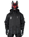 Niepce Inc Japanese Streetwear Techwear Men’s Winter Parka Jacket (Black1, Medium)