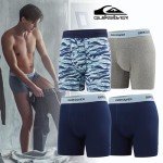 Quiksilver Mens Underwear 4 Pack Boxers for Men Supersoft Brushed Polyester Mens Boxer Briefs