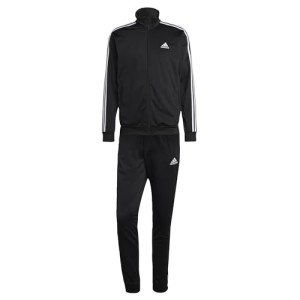 adidas Men's Black 3-Stripes Track Suit - X-Large