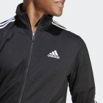 adidas Men's Black 3-Stripes Track Suit - X-Large