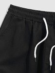 ZAFUL Men's Streetwear Cargo Pants with Flap Pockets & Drawstring Elastic Waist - Casual & Techwear Joggers A-Black