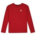 True Religion Boys Denim Set 2 Piece Boys Jeans and Long Sleeve Tee Shirt Set (Red-Gold, 4)