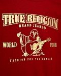 True Religion Boys Denim Set 2 Piece Boys Jeans and Long Sleeve Tee Shirt Set (Red-Gold, 4)