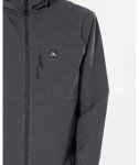 Rip Curl Men's Elite Anti Series Hooded Wind Breaker, Water Repellent Jacket, Black, Medium