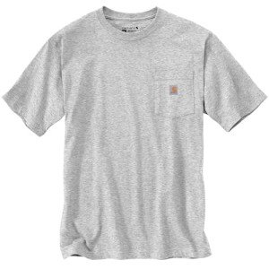 Carhartt Men's Relaxed Fit Lightweight Short-Sleeve Pocket C Graphic T-Shirt, Heather Grey