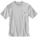 Carhartt Men's Relaxed Fit Lightweight Short-Sleeve Pocket C Graphic T-Shirt, Heather Grey