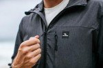 Rip Curl Men's Elite Anti Series Hooded Wind Breaker, Water Repellent Jacket, Black, Medium