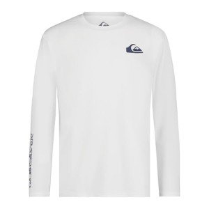 Quiksilver Boys' Long Sleeve Rashguard Surf Shirt with UPF 50+ Sun Protection, Kid's Swim Top, White Everyday